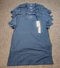 Men’s V Neck T Shirts Small Thunderbolt Blue, 5 Pack Goodfellow Co Short Sleeve
