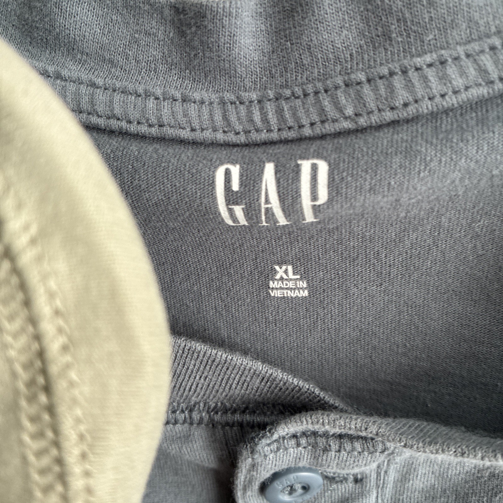 GAP Mens Henley T Shirt Lot 3 Solid Multicolor XL Cotton Blend Short Sleeve gallery