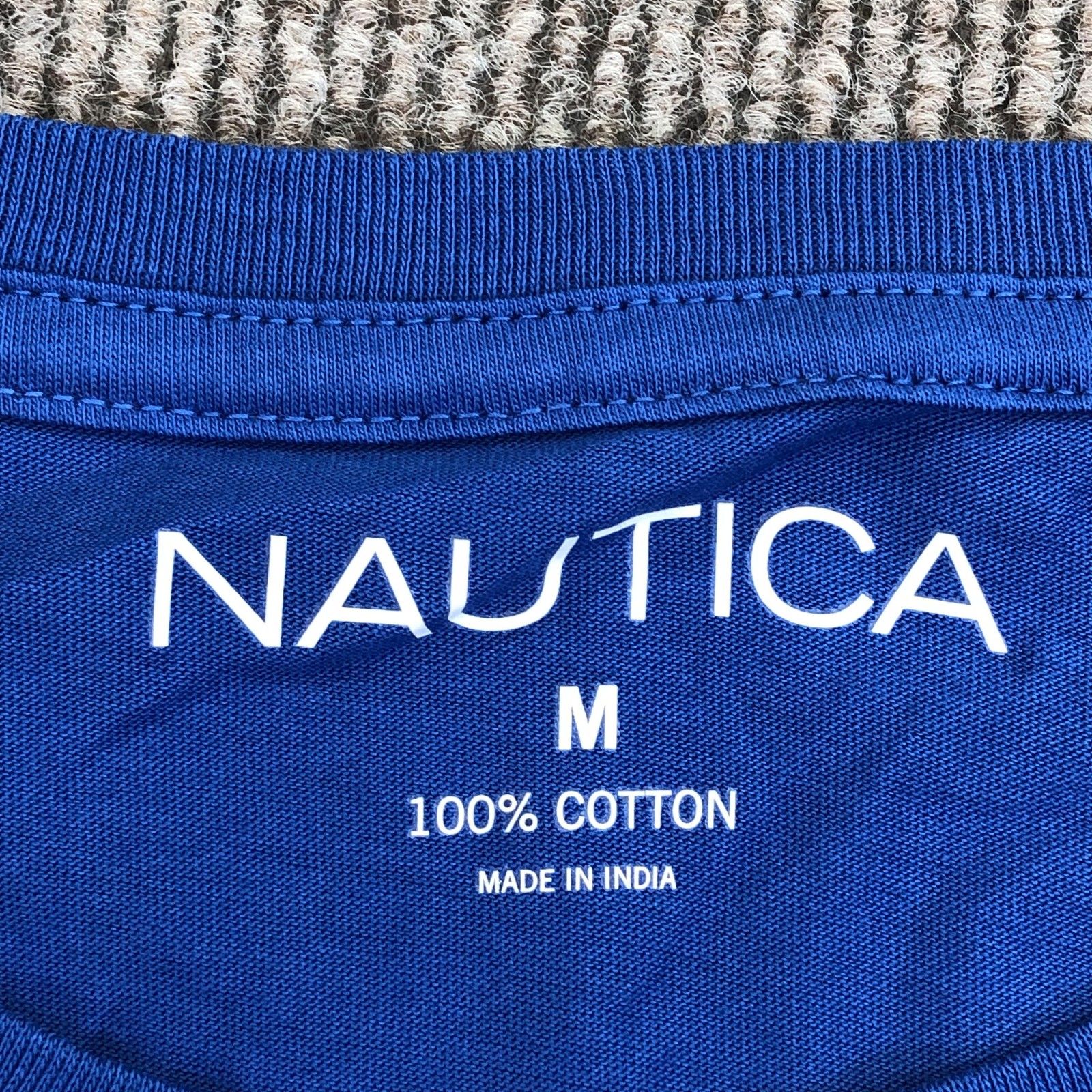 Nautica Shirt Mens Medium Blue Dive Flag Sailboat Graphic Cotton Tee Logo gallery