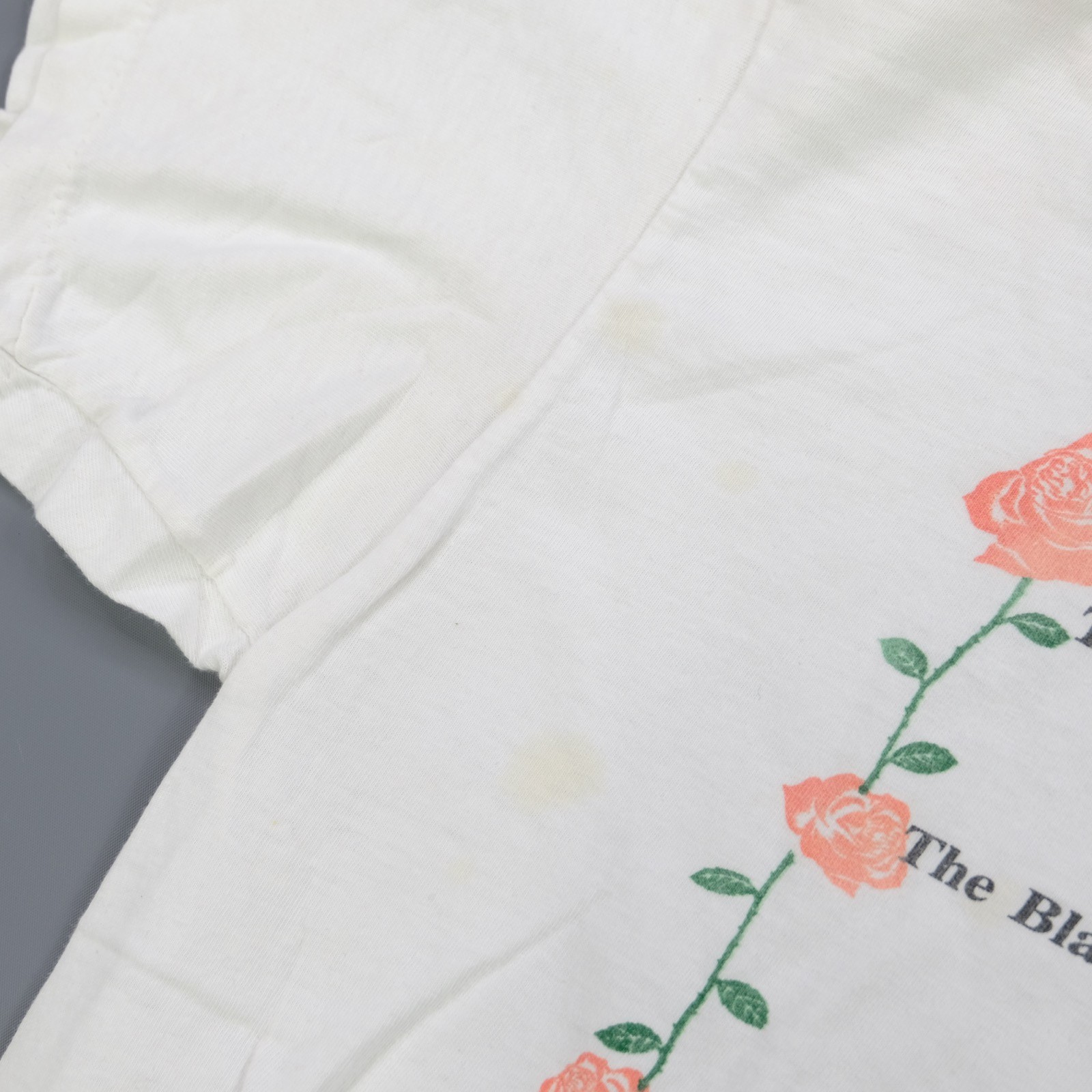 Rare VTG CARIBBEAN DREAM Black Woman Anthem Roses Graphic T Shirt 90s White SZ L gallery