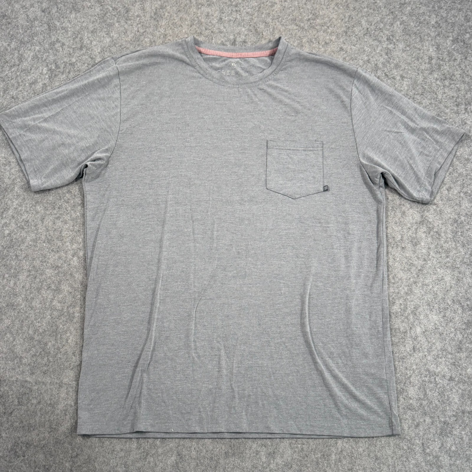 Free Fly Heather Gray Bamboo Short Sleeve Pocket Tee T-Shirt Men’s Size XL
