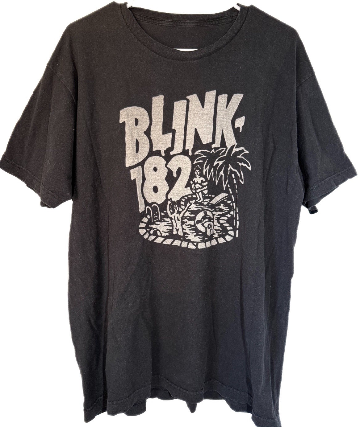 NO TAG Blink 182 Pool Scene Black Short Sleeved Graphic Shirt XL? (See Desc.) gallery