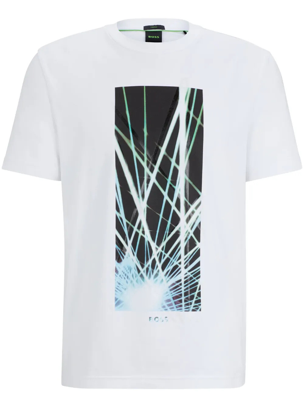 Hugo Boss Men’s Tee 6 Graphic Print Crewneck T-Shirt, White