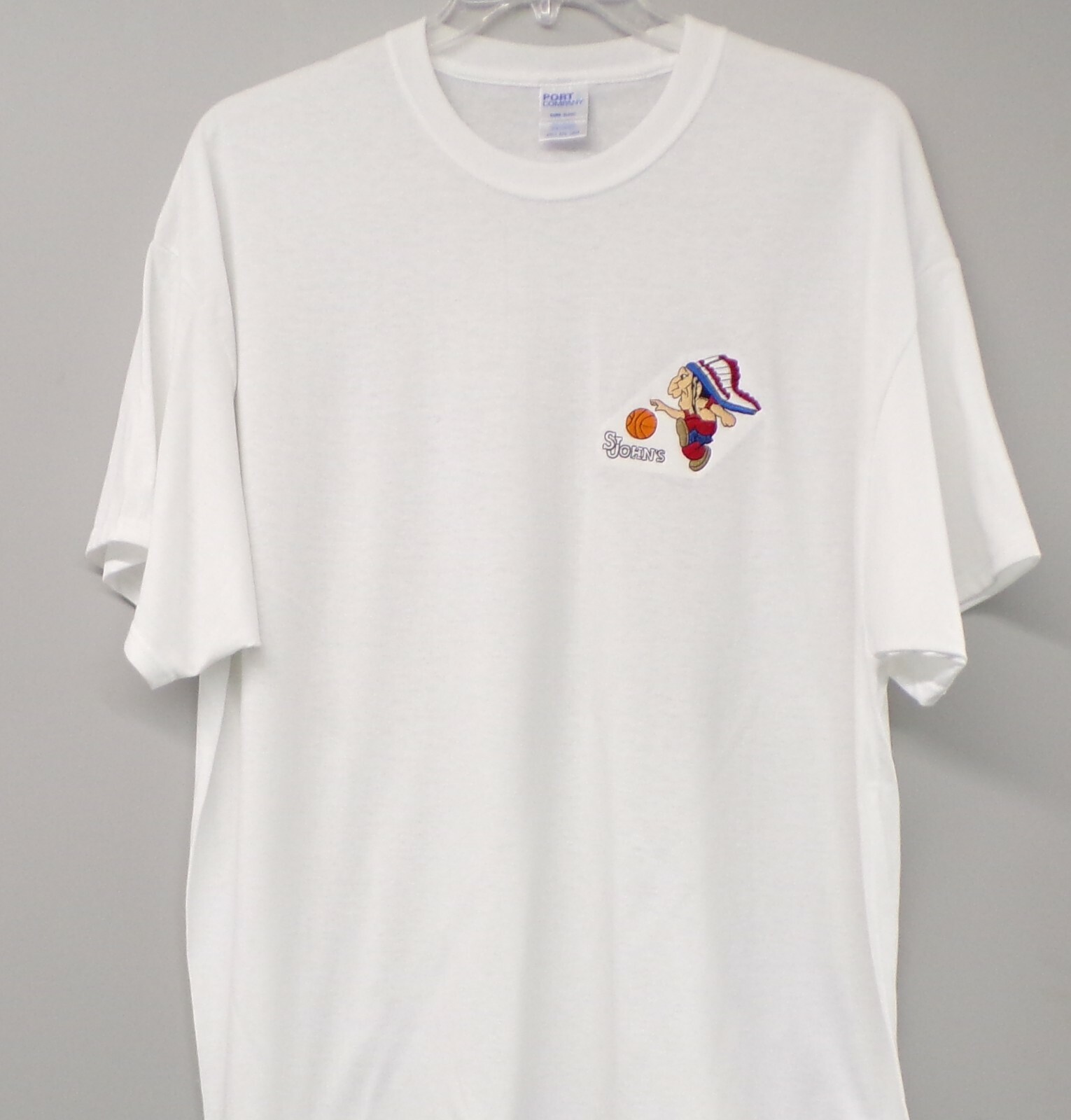 St. John's Redmen Banned Logo Embroidered T-Shirt S-6X, LT-4XLT New gallery