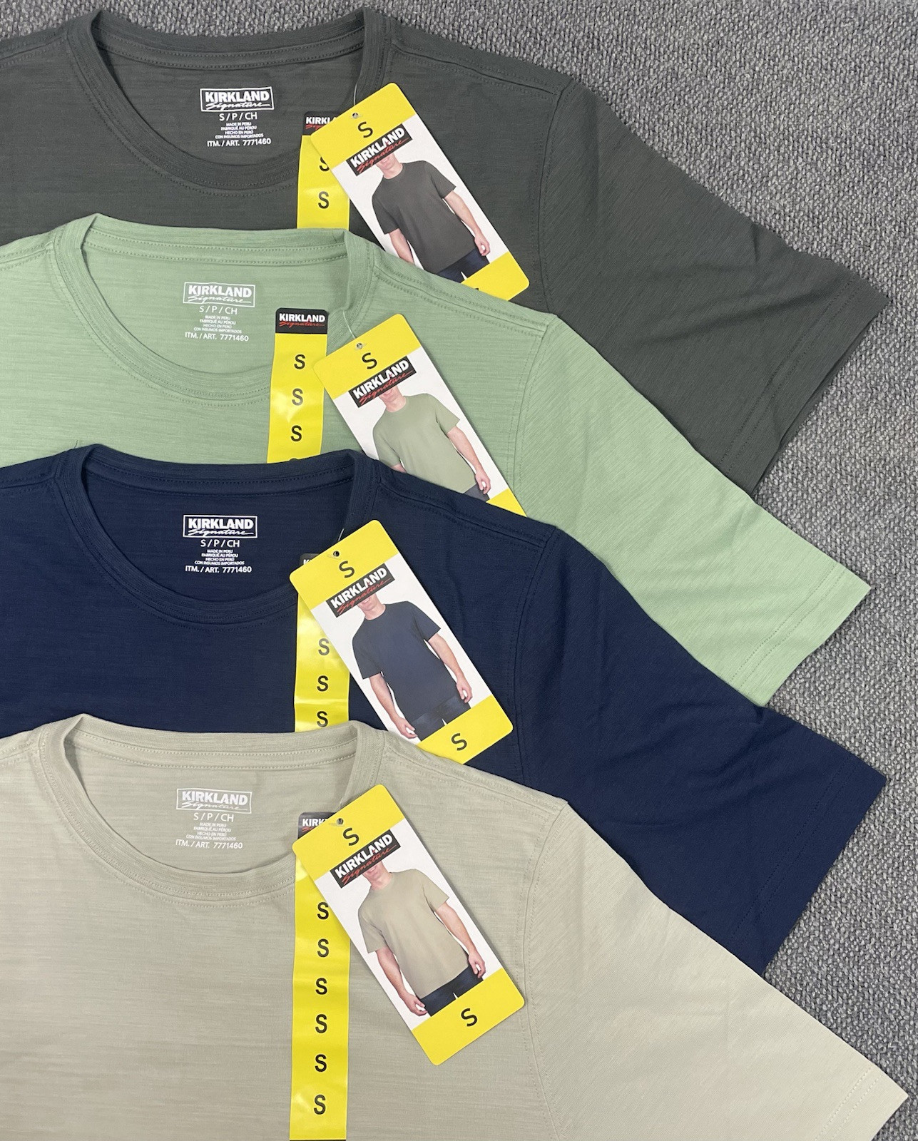 Kirkland Signature Men’s Pima Cotton Slub Tee Pick Your Size & Color NWT gallery