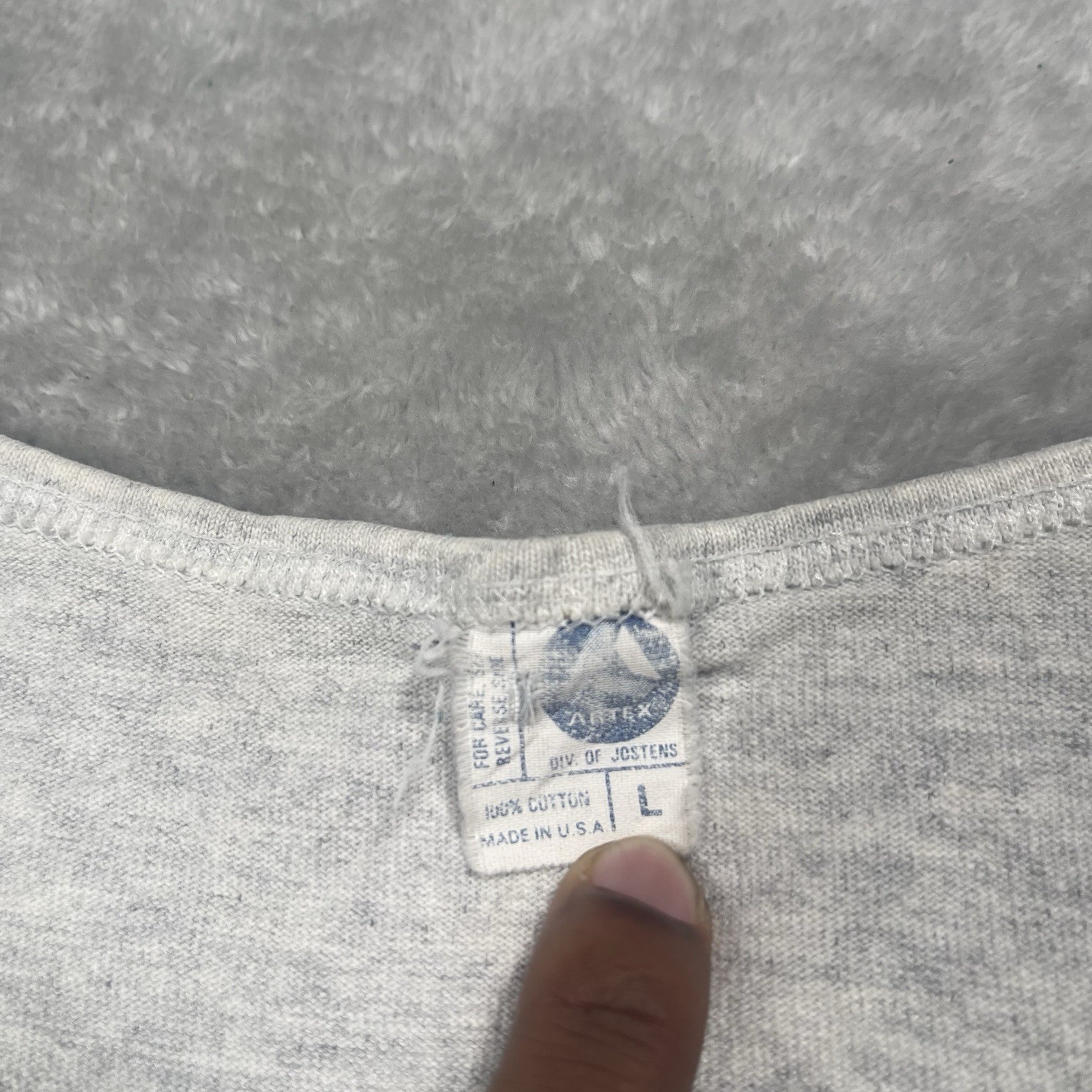 VTG 80's Alfred State College Henley Tee Mens L Raglan Artex Single Stitch NY gallery