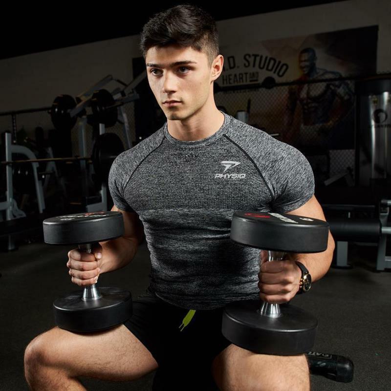 CaMiseta Corta De CoMpresión SecaDo Rápido Para Hombres DePorte Gimnasio FitNess gallery
