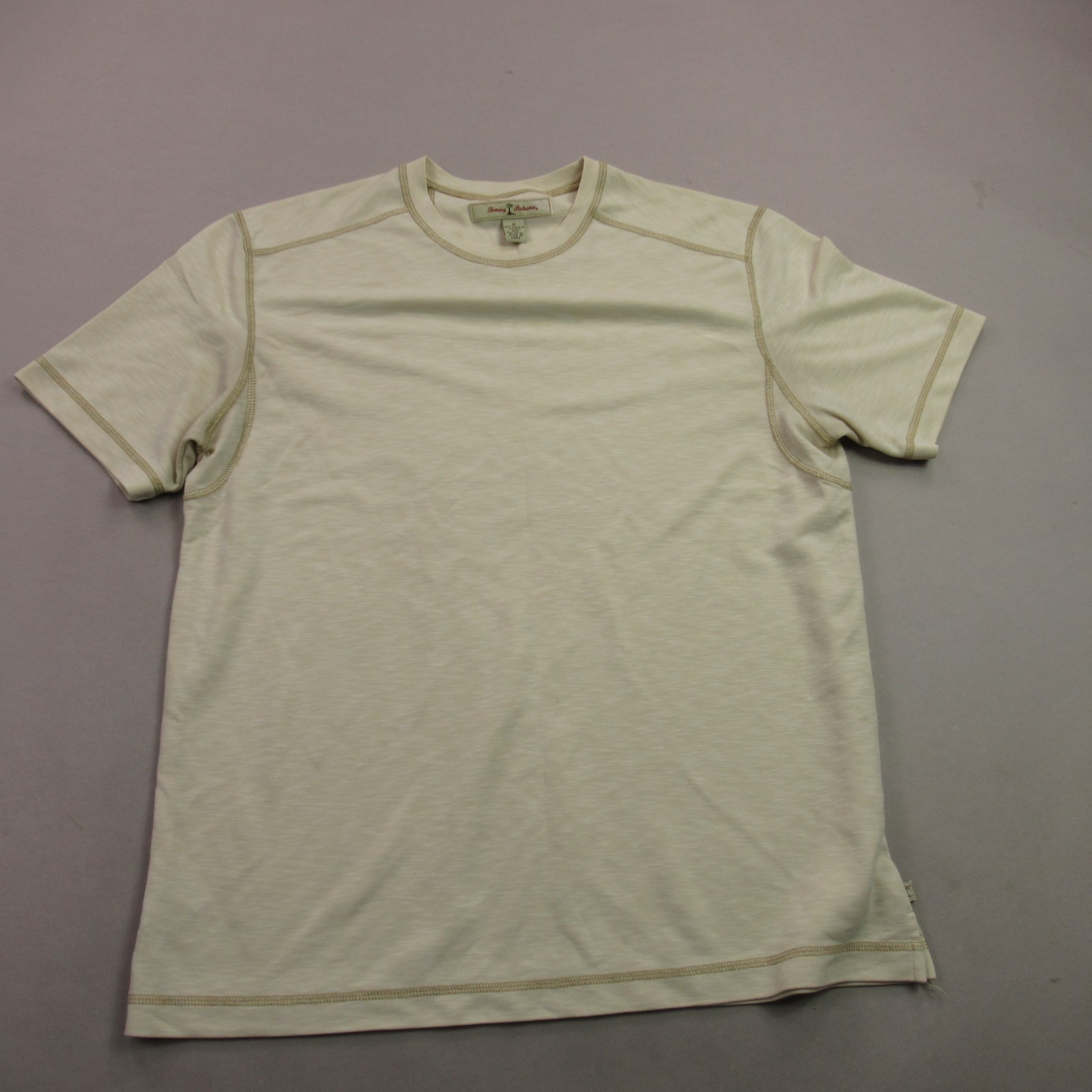 Tommy Bahama Shirt Mens Medium Short Sleeve Crew Neck Outdoor Yellow Lightweight gallery
