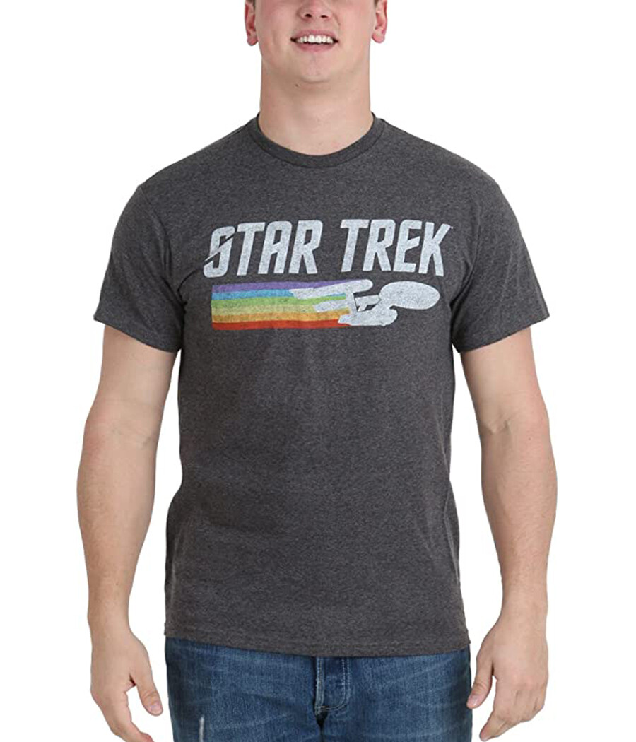 Star Trek Vintage Logo Rainbow Streak T-Shirt gallery