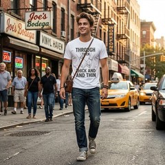 Through Thick and Thin T-Shirt – Meaningful Friendship & Couple Hand Holding Tee