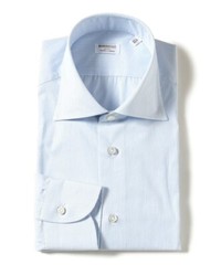 (ASK availability First) BEAMS Borriello Microstripe wide collar shirt New