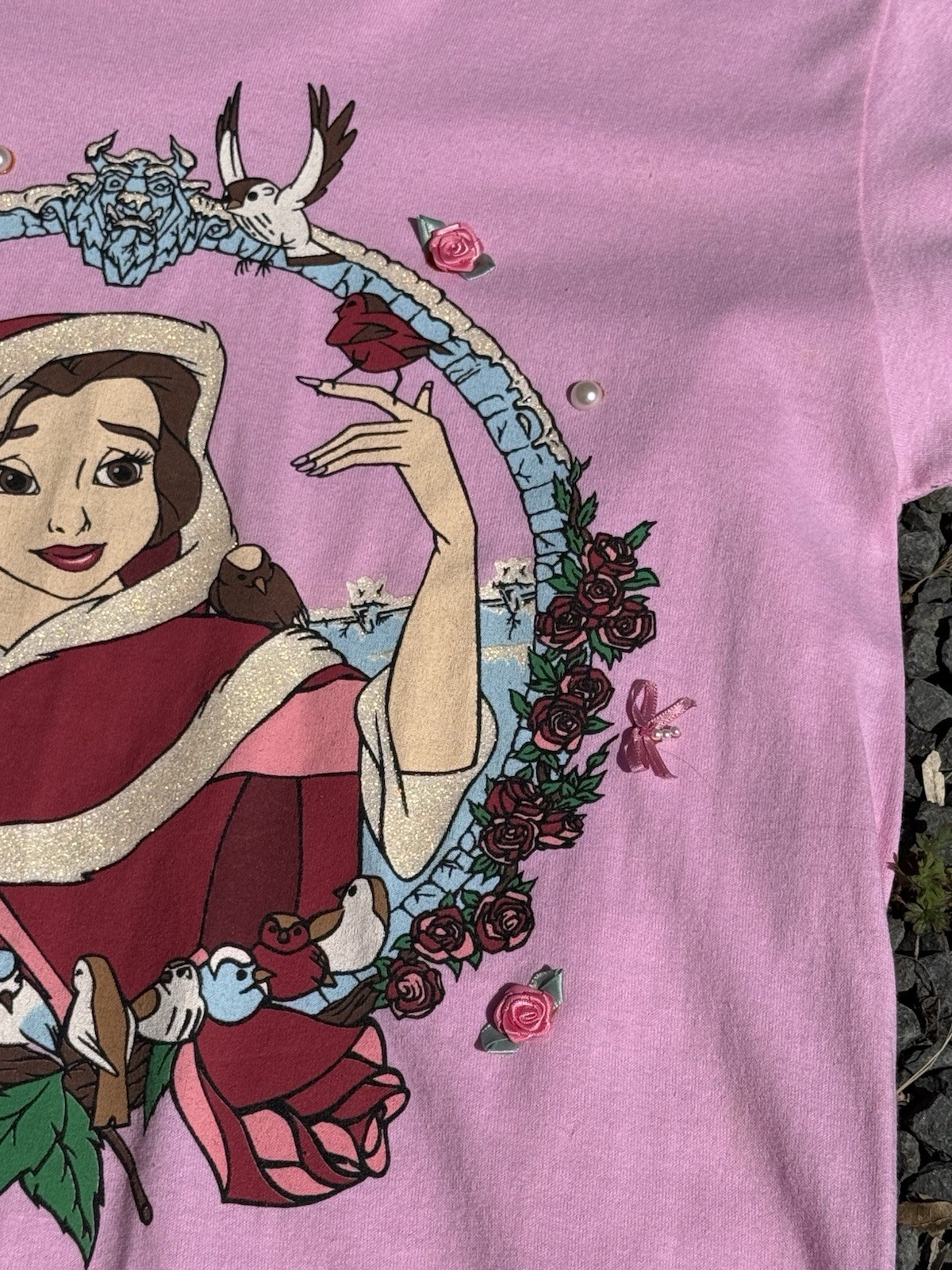 Vintage Rare Beauty And The Beast Beaded Movie Promo Shirt gallery