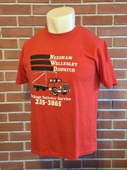 Needham Wellesley Dispatch Delivery Service Vintage XL Hanes Shirt Single Stitch
