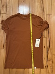 DRUTHERS NYC Men’s Classic Organic Cotton T-Shirt Size S Terra Cotta NWT