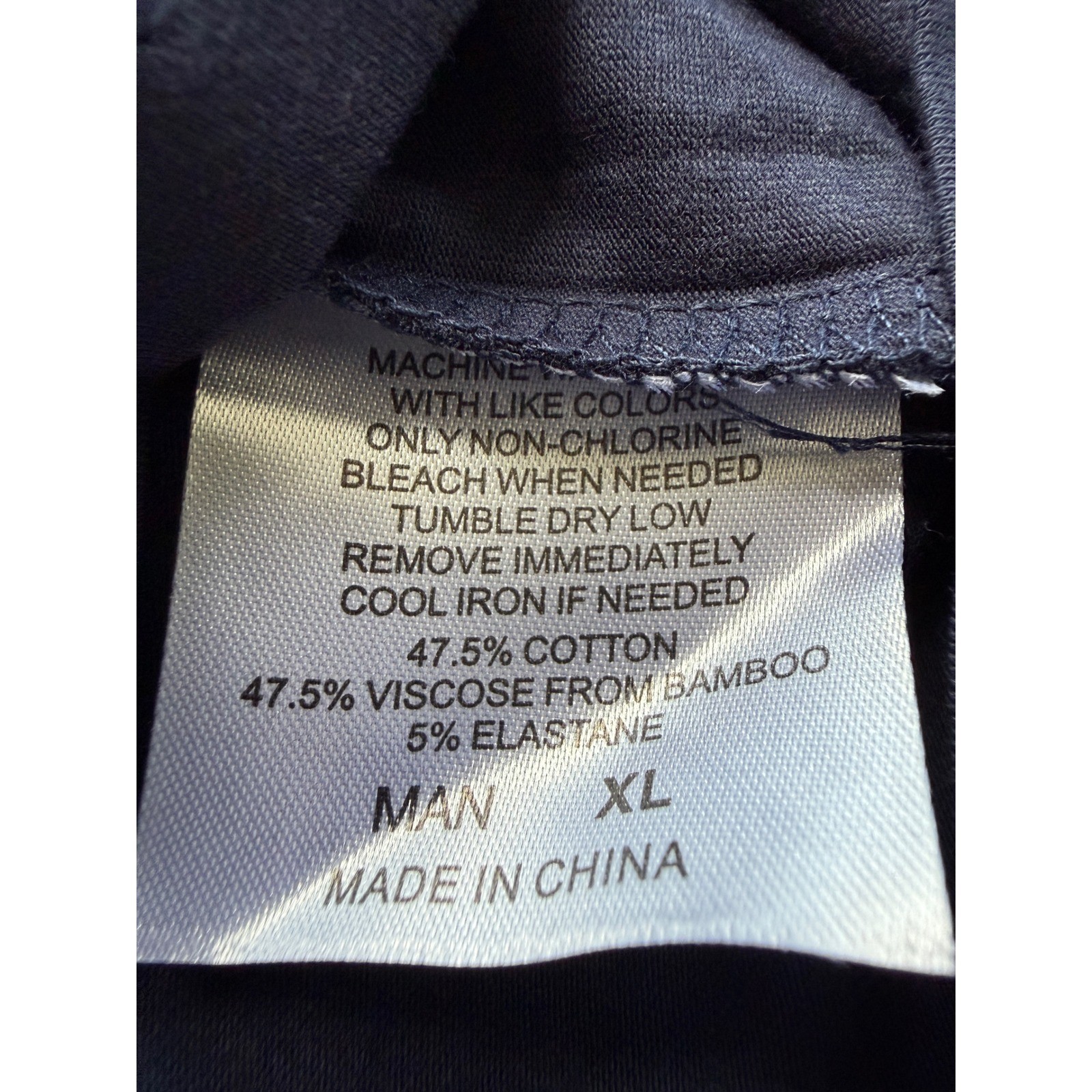 Royal Avalon Mens XL Navy Blue Bamboo Cotton Blend Stretch Crew Neck T-Shirt gallery