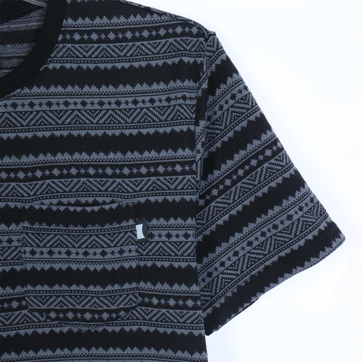 Men's Casual Stripe Cotton Top Breathable Crew Neck T-Shirt Short Sleeve Tee gallery