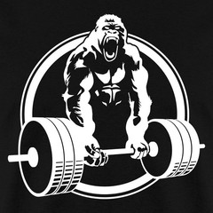 Gym Shirts Gorilla Lifting Weightlifting Men’s T-Shirt