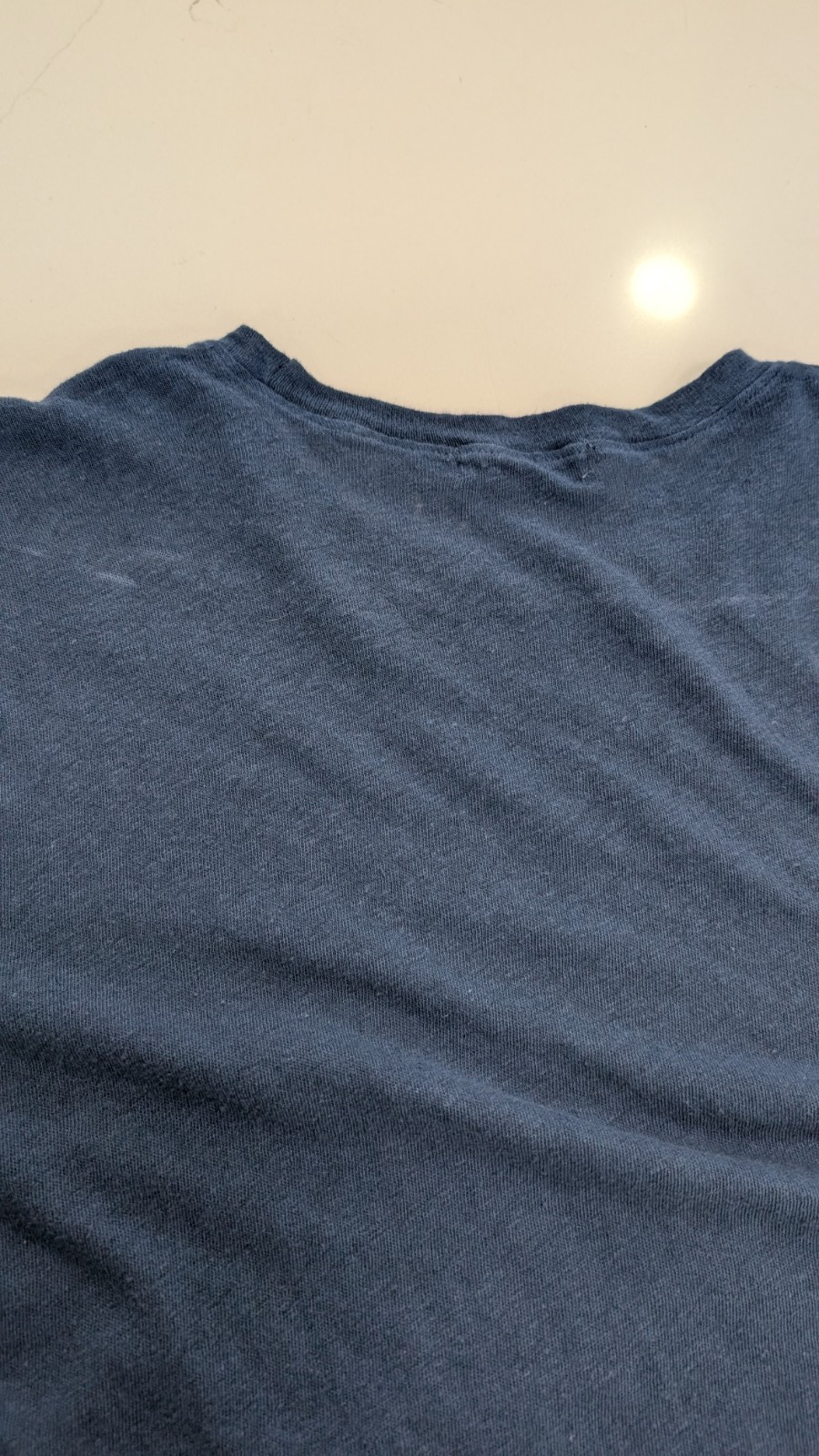NWT American Trench Indigo Cotton Linen Tee Shirt Mens Small S Made in USA gallery