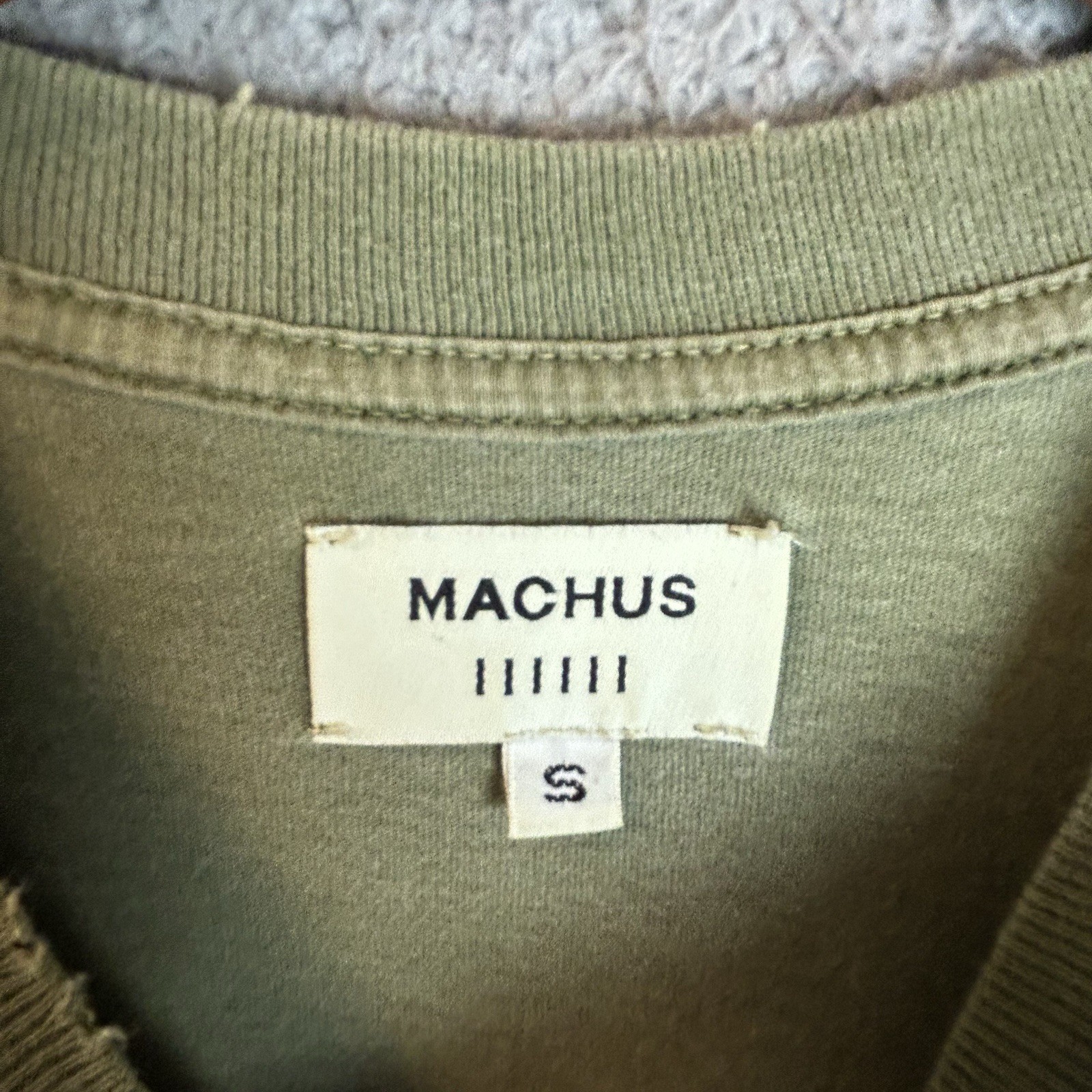 Machus Private Label Modern boxy fit Vintage Wash T Shirt Matcha Size S/M Pdx gallery