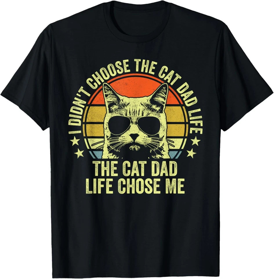 Cat Dad Shirts For Men Funny Cat Dad Father's Day Cat Daddy T-Shirt gallery