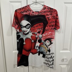 Harley Quinn White T-Shirt Size Medium DC Comics Batman Voodoo