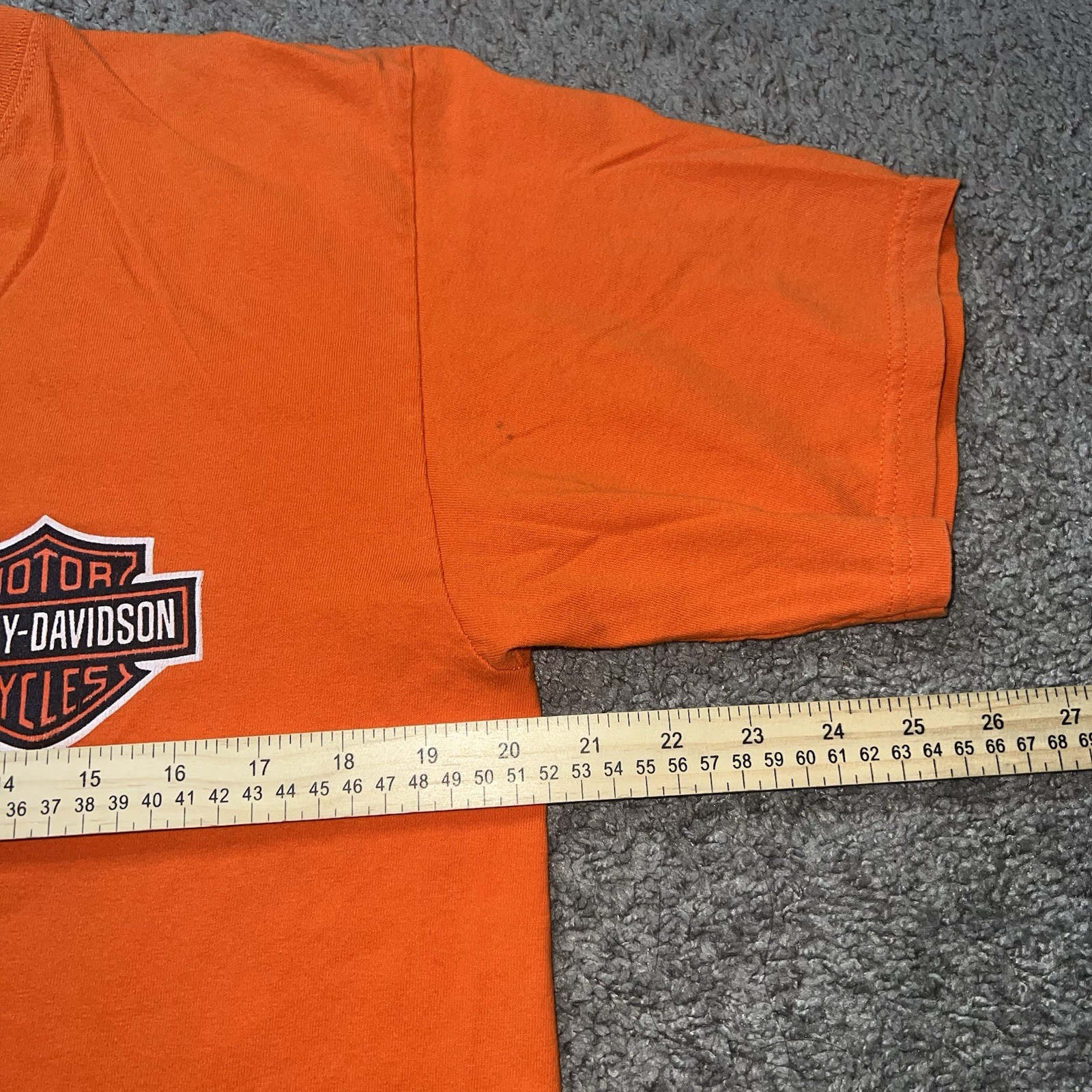 Harley Davidson American Legend t shirt orange Med Super clean lol-be Cozumel gallery
