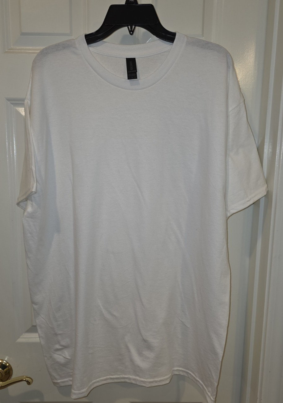 Gildan Heavy Cotton Crew Neck T-Shirt Blank Tee Short Sleeve White Size M gallery