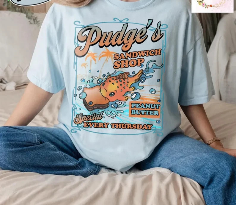 Retro Pudge Sandwich Shop Tee, Lilo & Stitch Fish Shirt gallery