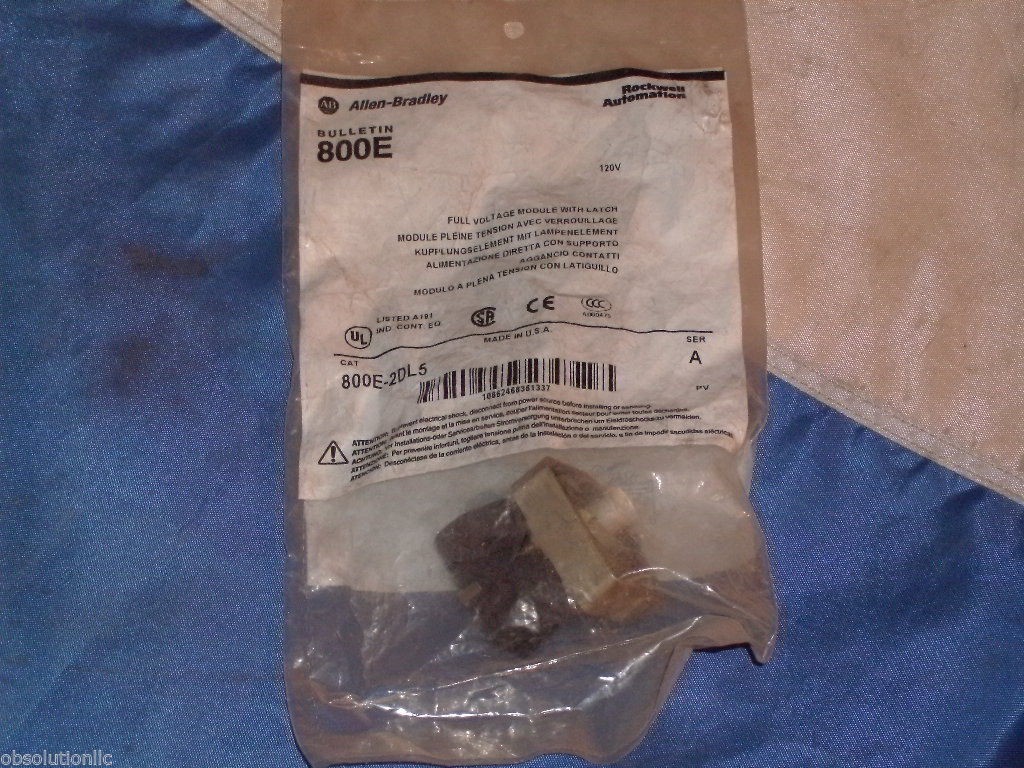 ALLEN BRADLEY 800E-2DL5 FULL VOLTAGE MODULE WITH LATCH 800E2DL5