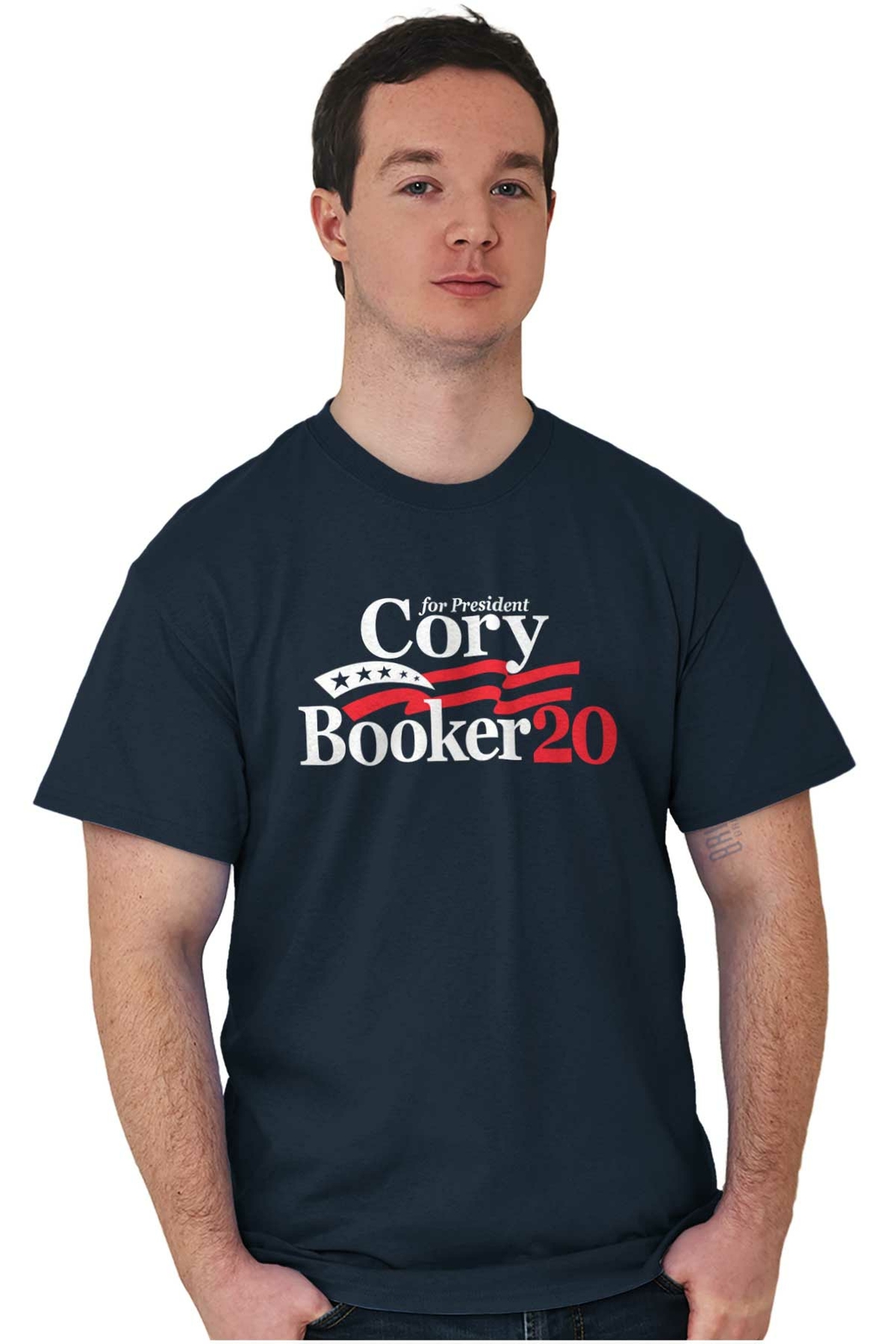 President Cory Booker 2020 Election Campaign Adult Short Sleeve Crewneck Tee gallery