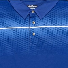 Ben Hogan Performance Men’s Blue Chest Print Short Sleeve Golf Polo T-Shirts: XL