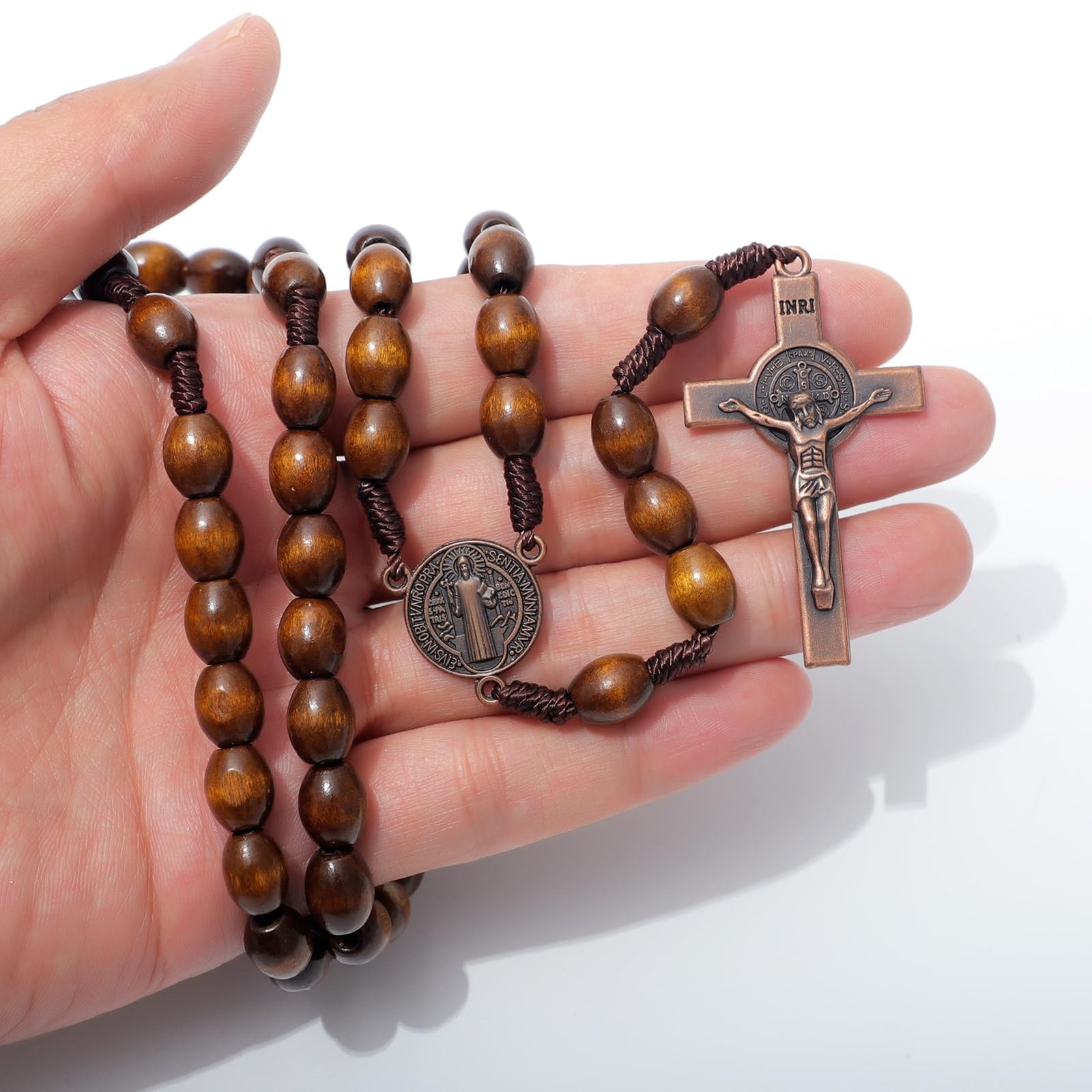 Handmade Wooden Catholic Rosaries, Rosary Beads Necklace Catholic Christian P... gallery