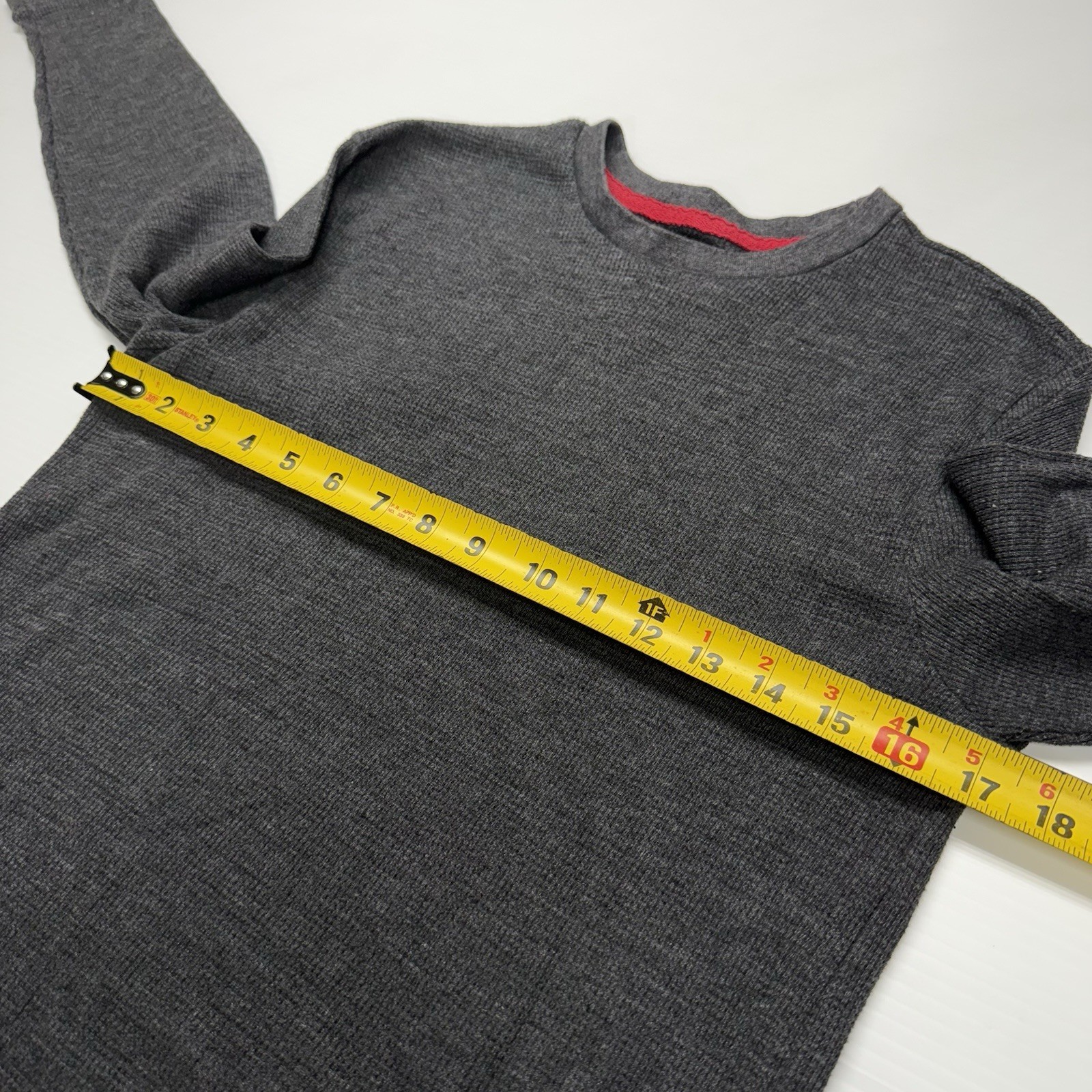 Vtg Ecko Unltd Mens Thermal Waffle Knit Long Sleeve Shirt M Gray Punk Skater Y2K gallery