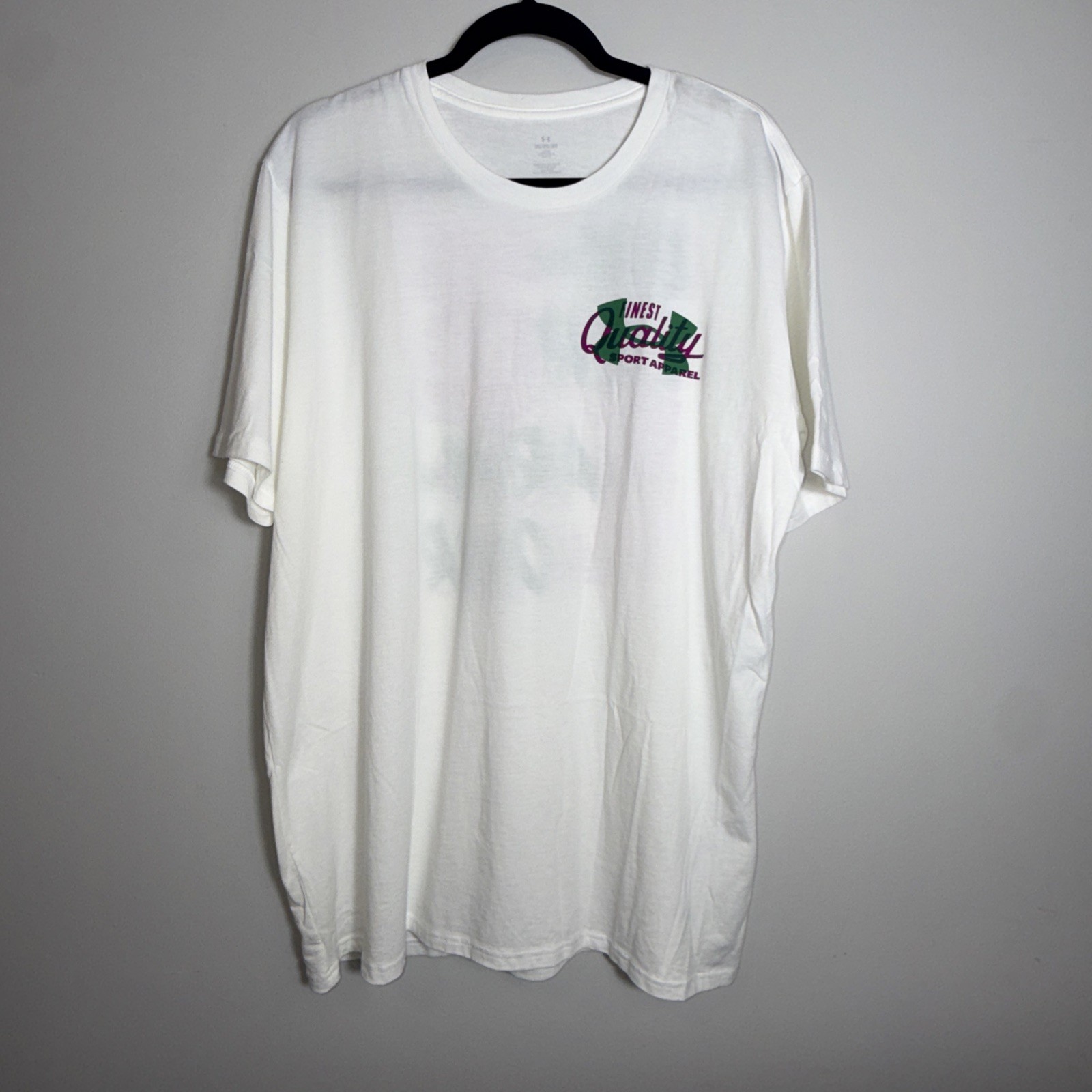 Under Armour Men's Extra Large 2XL Vintage Type T-Shirt White Loose Fit NWOT gallery