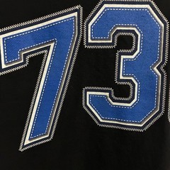 asspizza 730 Blue Stitch Black Tee Size Medium