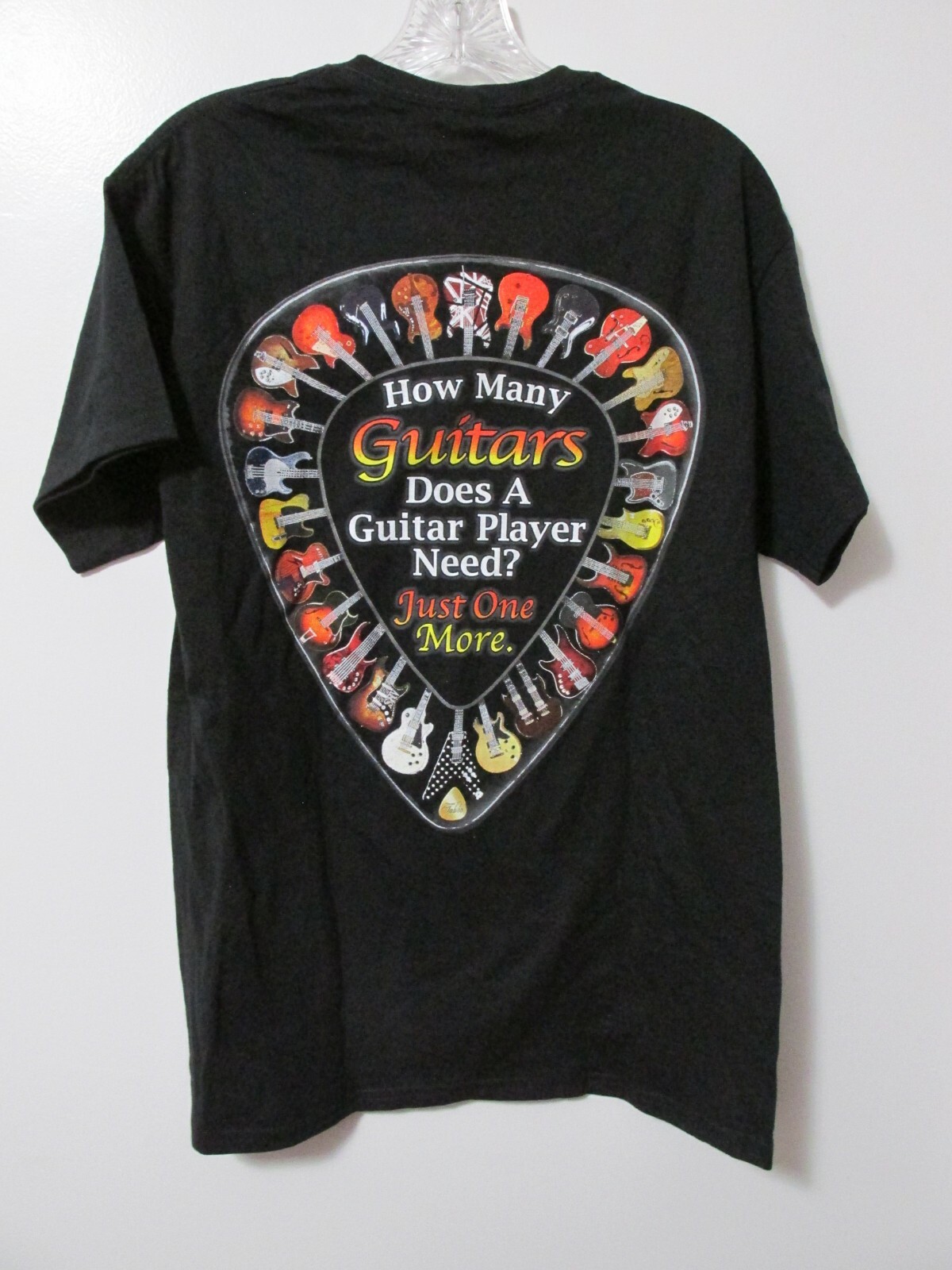 Gildan Men's Guitar "How Many Guitars..." T-Shirt Black Size Medium gallery