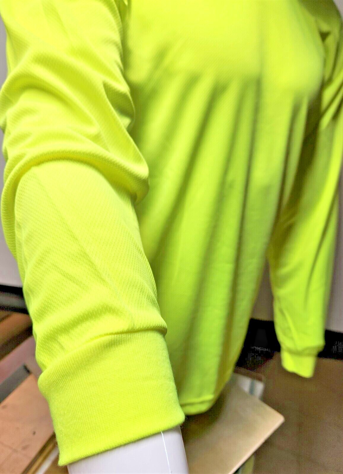 Hi Vis Long Sleeve Safety Shirt W/ Hoodie, Quick Dry Polyester Birdeye mesh gallery