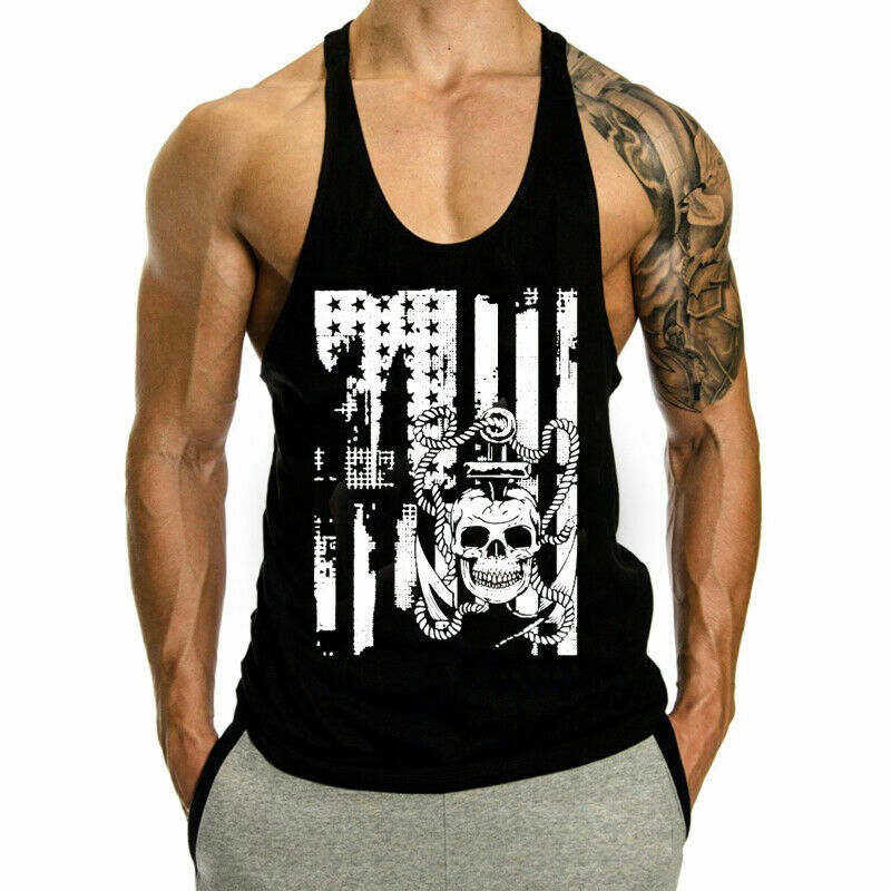 Men'S Tank Top Gym Tank Top Fitness Men'S Fitness BodybuildingClothing Vest gallery