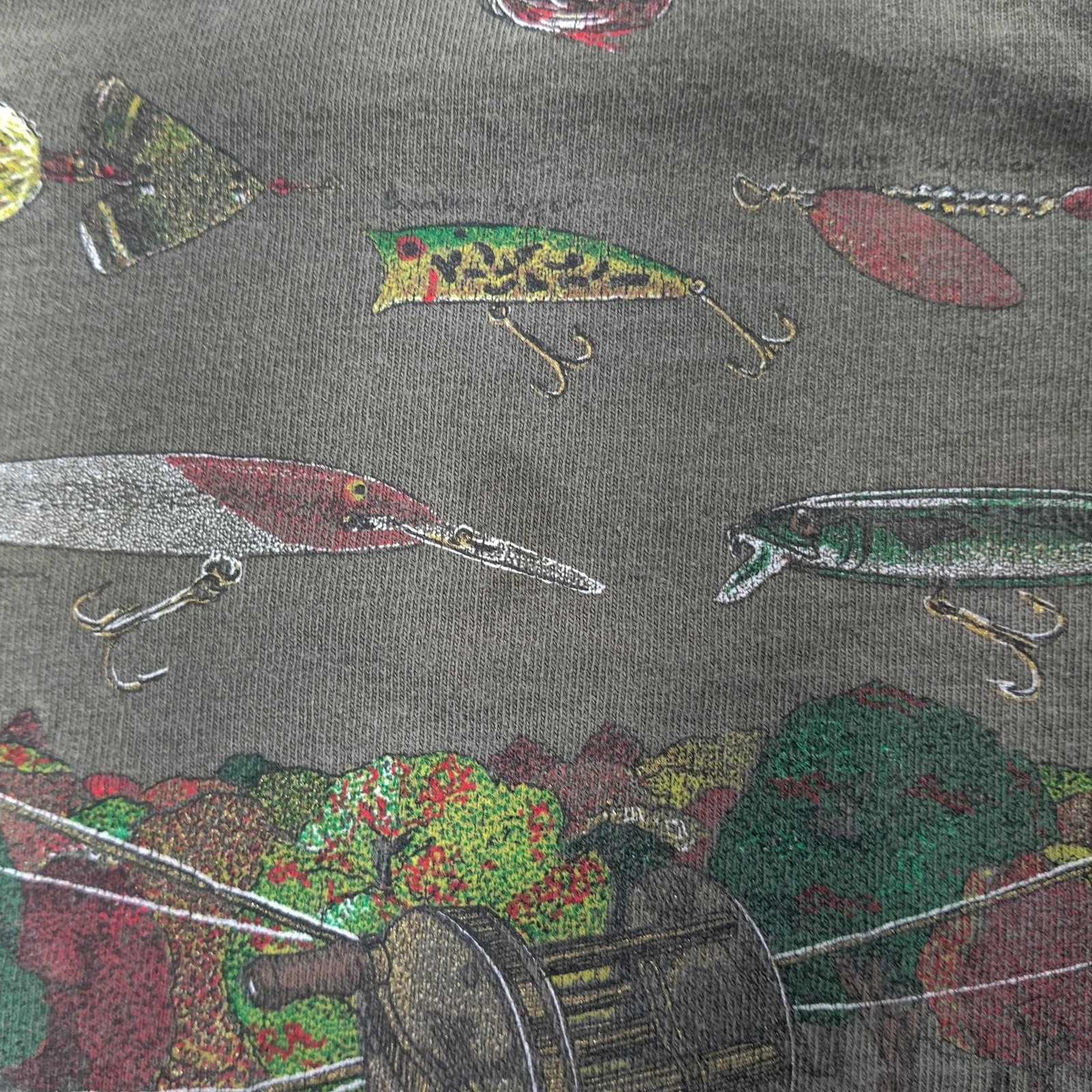 Vtg Galt Sand T-Shirt Men Medium Green Catch And Release Fish Graphic USA 90s gallery