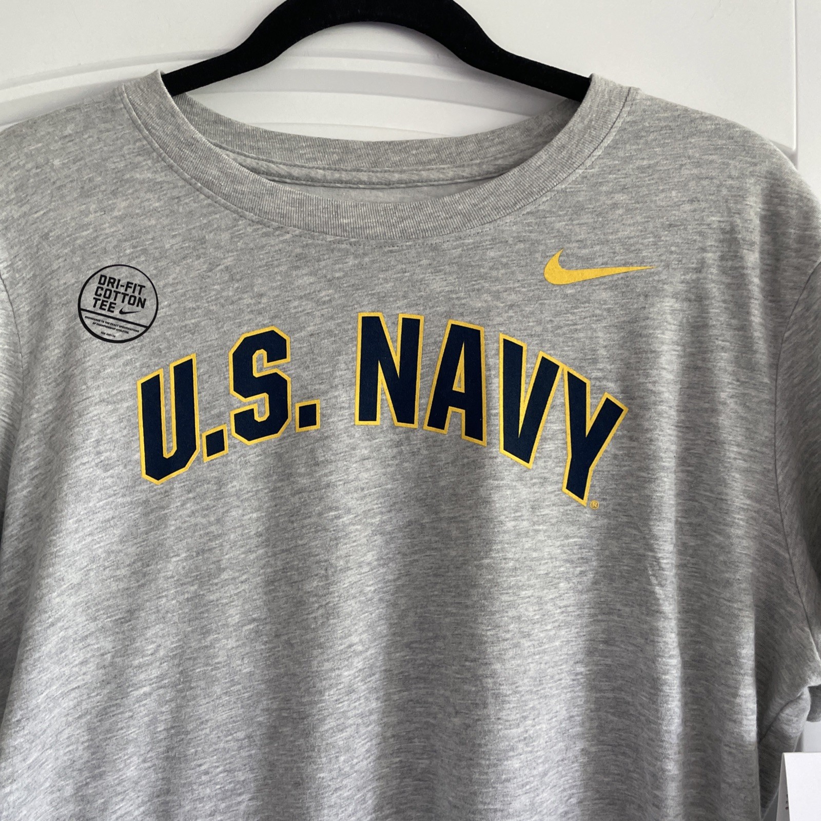 Nike Dri Fit Navy T- Shirt Heather Gray Short Sleeve Mens Sz L NWT gallery