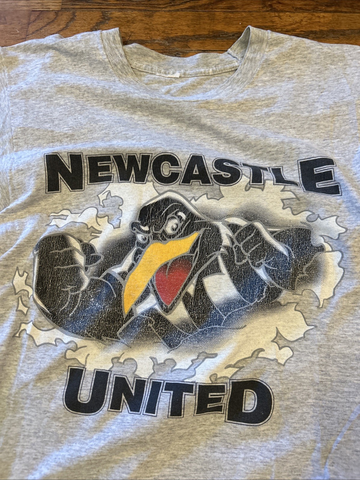 Vintage 1990s Large Newcastle United Soccer Toon Army Breakthrough TShirt Large gallery