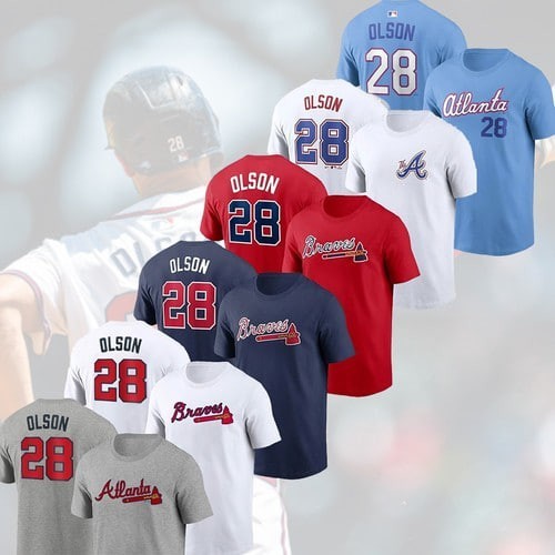 HOT! Matt #28 Olson Atlanta 2026 Player Name & Number For Braves Fans gallery