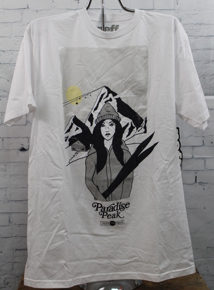 Neff Paradise Peak Cotton Short Sleeve T-Shirt, Men's Large, White New gallery