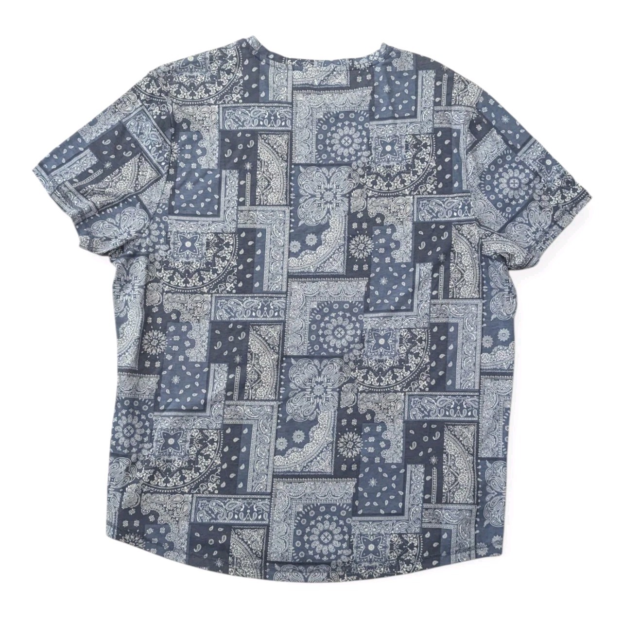 Sun Stone Bandana Blue Paisley Print Tee Short Sleeve Shirt Men's Size XXL NWT gallery