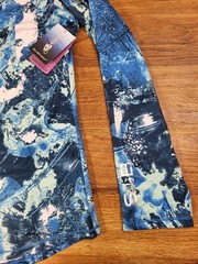 Silver Bait Men Blue UPF 50+ summer Moisture Absorption Stretch Size Large L/S