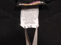 AC/DC T Shirt size Large Back in Black Album Tee Vintage 2001 Y2K Print