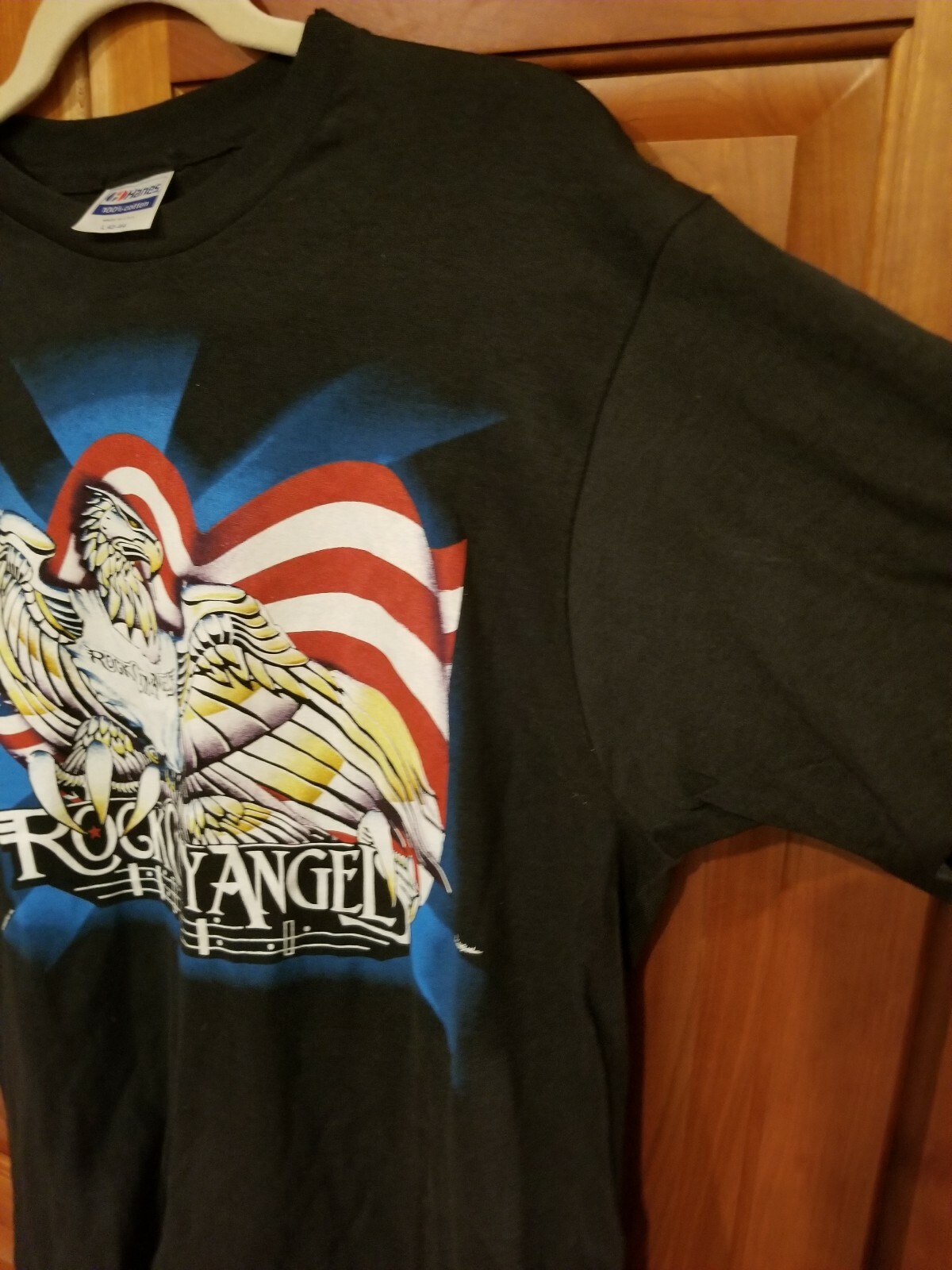 Vtg Johnny Depp Rock City Angels '88 RCA Shock USA Glam Metal Band Shirt L gallery