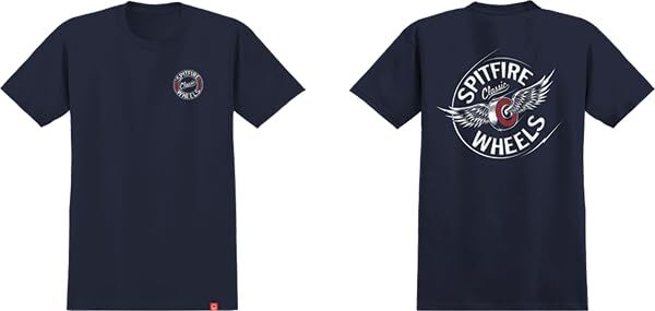 Spitfire Flying Classic T-Shirt - Size: Small Navy/White/Red gallery