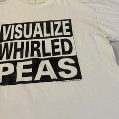 Lunatic Fringe Visualize Whirled Peas Graphic T-Shirt White Mens Streetwear Tee