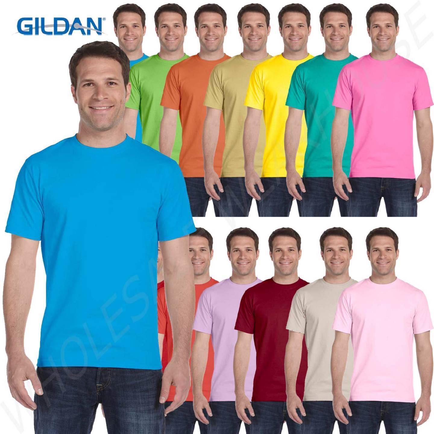 Gildan Mens T-Shirt Short Sleeves Preshrunk DryBlend 50/50 Big Sizes B-G800 gallery